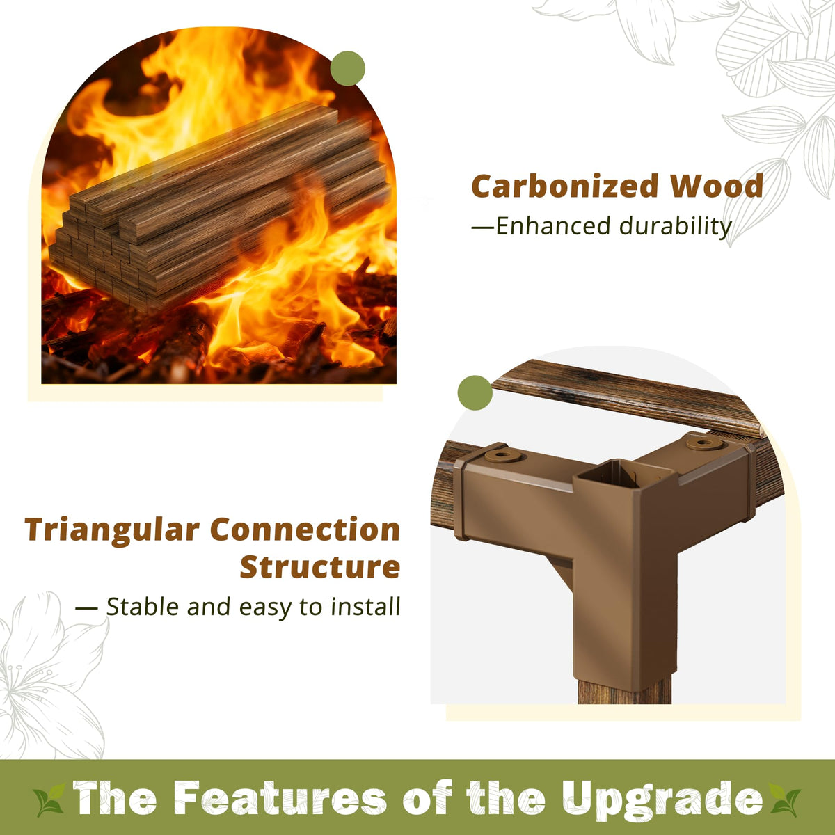 Anti-tipping kit securing EnHomee plant stand to wall for safety