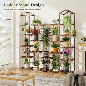 EnHomee plant stand wood assembly demonstration for easy setup.