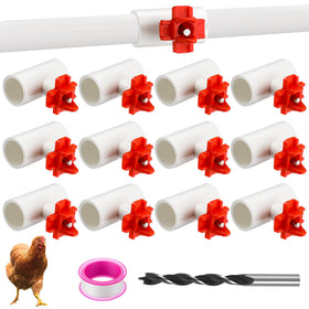 Enhon chicken nipples waterer assembly demonstrates a DIY setup for cleaner water.