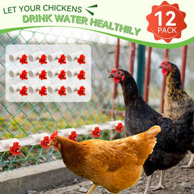 Enhon horizontal side-mount waterer system suitable for chickens, ducks, and quail.