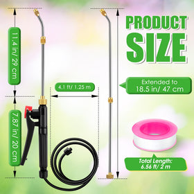 Enhon pump-action wand instant-connect enables quick setup with M18 fittings.