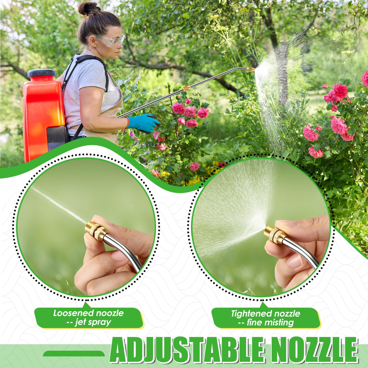 Enhon wand with M18 thread offers quick-connect to compatible fittings.