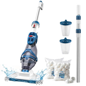 ENHULK PC20 cordless pool vacuum with beast-suction for quick debris pickup.