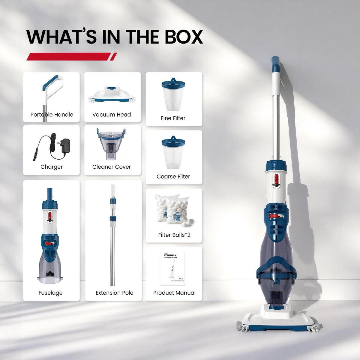 ENHULK PC20 cleans corners, steps, and tight spaces effectively.