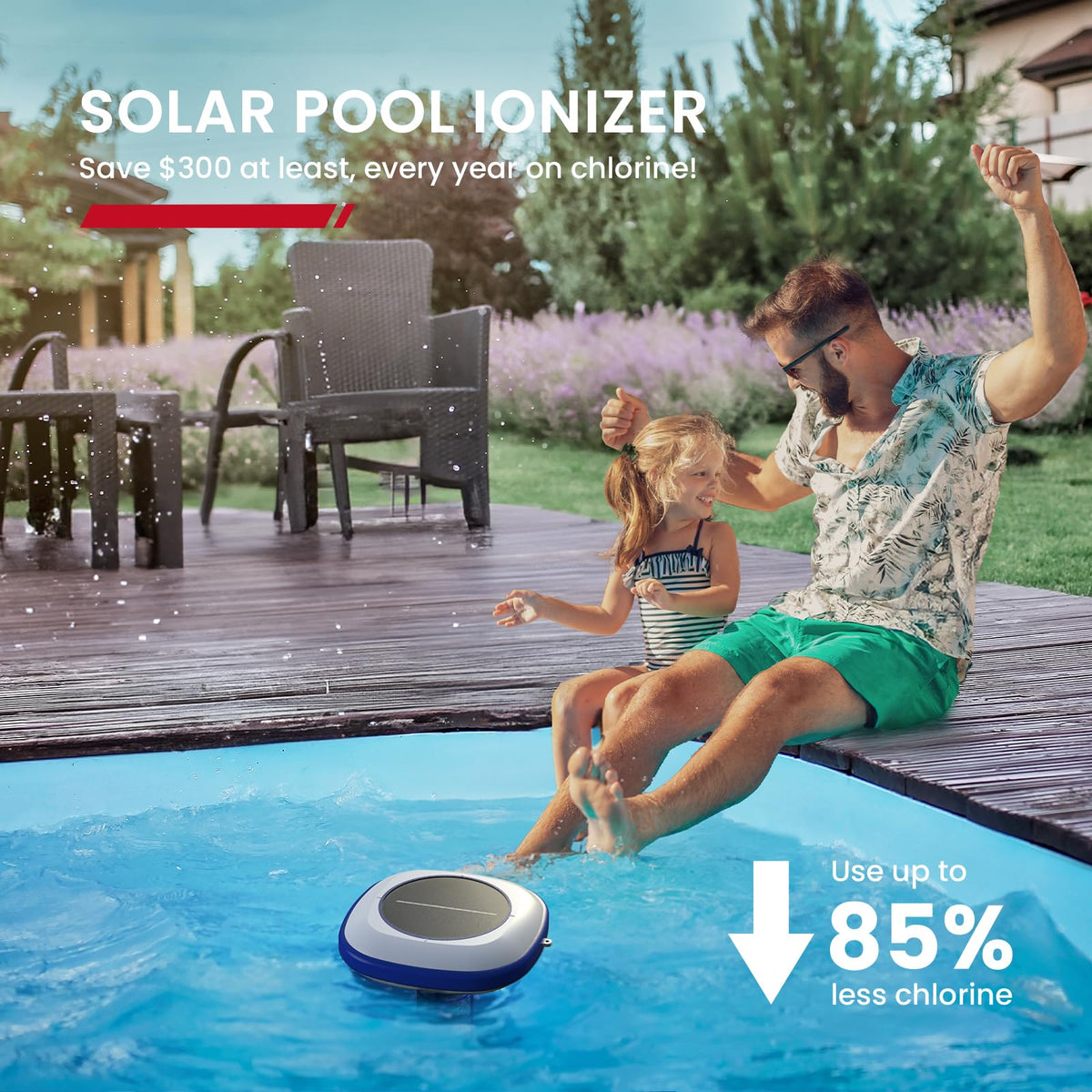 Enhulk Solar Pool Ionizer copper-ions-action highlights gentle purification for clear water.