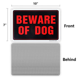 Enjoyist Beware of Dog sign pair pack; weatherproof and visible as a pair.