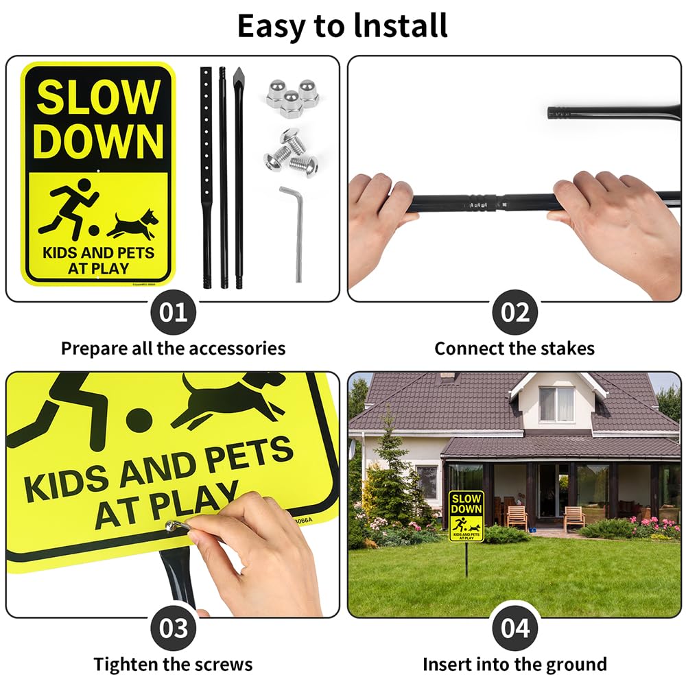 Enjoyist reflective aluminum sign boosts night visibility