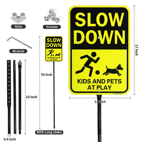Enjoyist sign assembly with three interlocking 18-inch sections