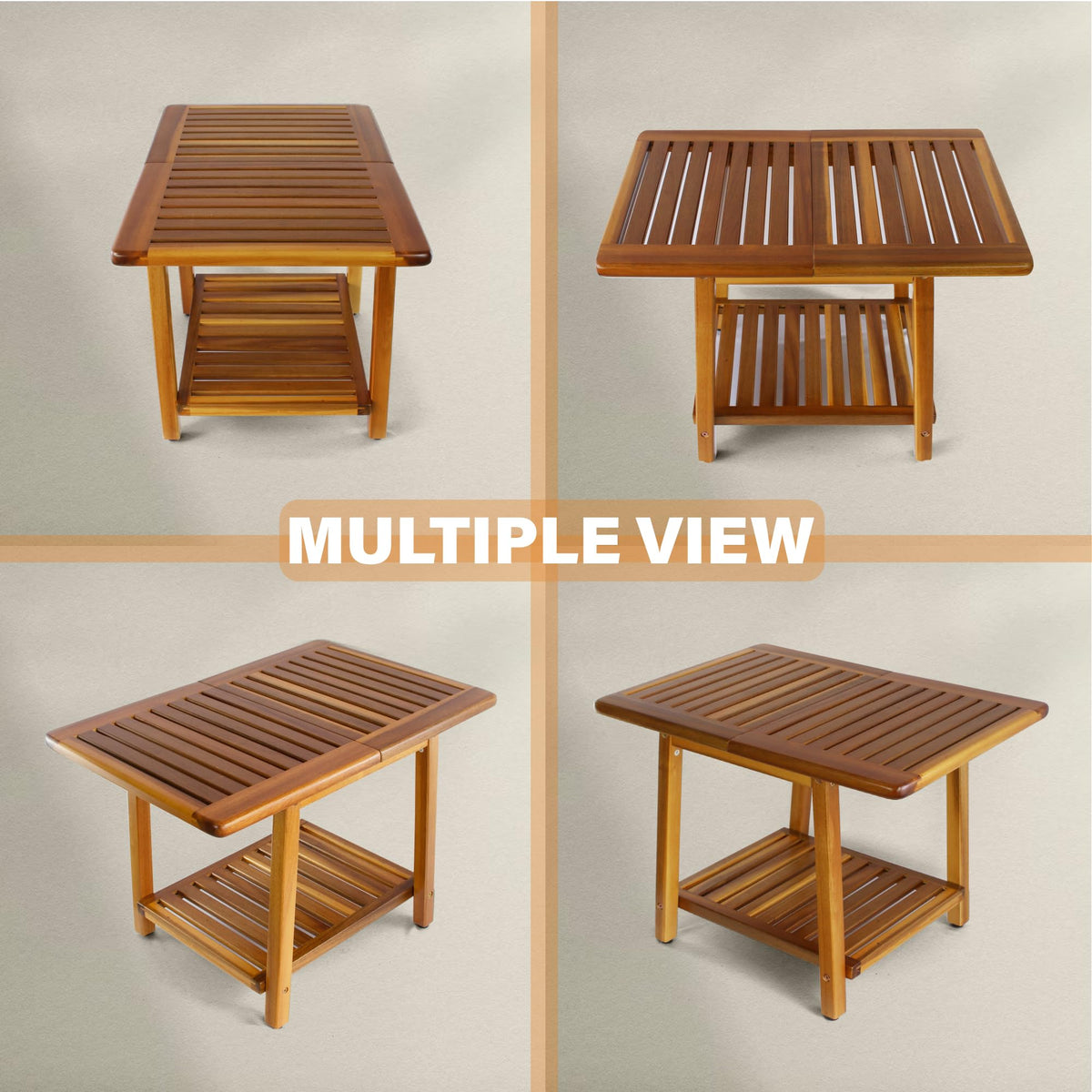 ENKEZI Acacia sturdy structure delivers stable support for outdoor dining and casual chats