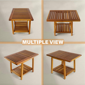 ENKEZI Acacia sturdy structure delivers stable support for outdoor dining and casual chats