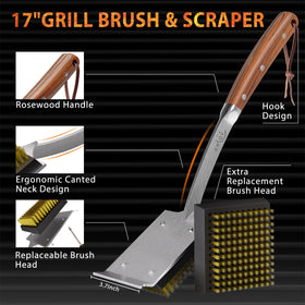 ENLOY copper wire replaceable head for durable, high-temp cleaning.