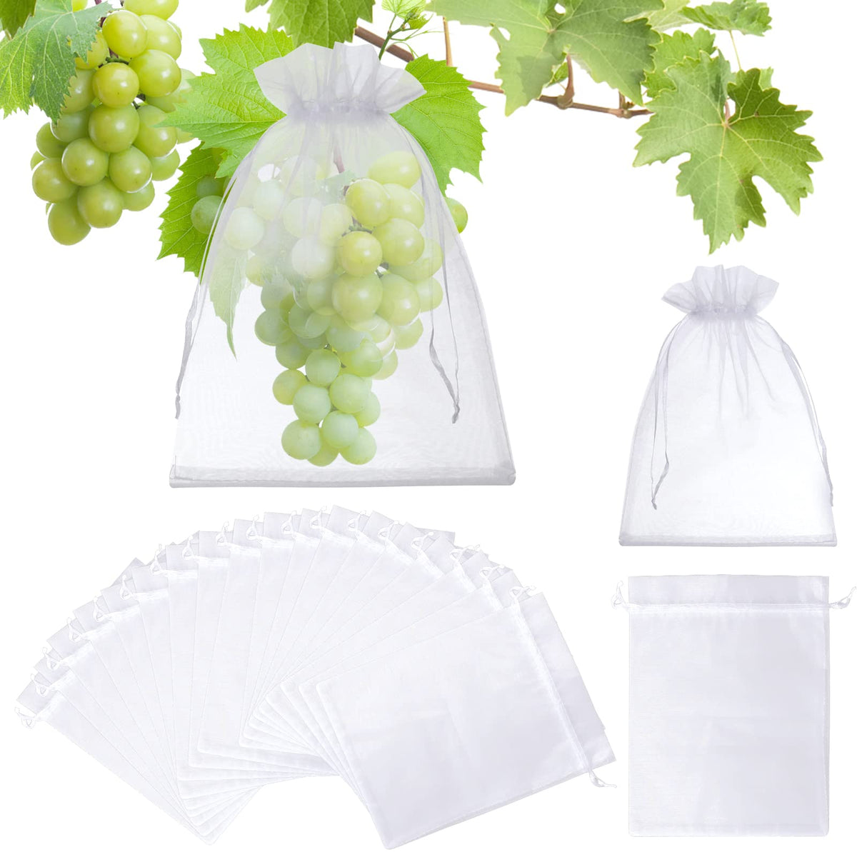 ENNIYU see through fruit bag mesh for garden use and airflow