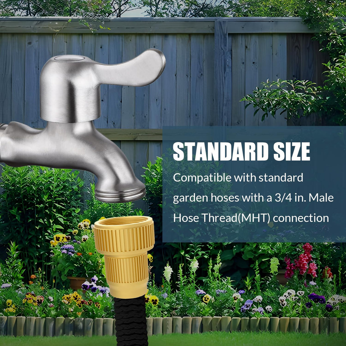 Enoch's Land 3/4" GHT outlet ready for standard hoses