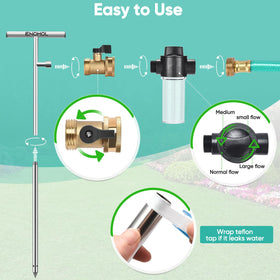 Enomol brass valve and T-handle enable smooth hose connections and easy operation