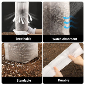 ENPOINT nursery bags filled with soil promoting stable root growth