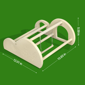 Enrichoice built-in mirror enriches behavior, reducing boredom and feather-picking tendencies.