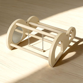 Enrichoice coop activity gym doubles as a functional toy and enrichment space.