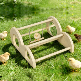 Enrichoice stable multi-bar roost supports several chickens at once for social birds.