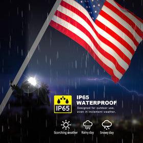 Enrybia flag-pole-light-4-led-bright delivers clear illumination for flags.
