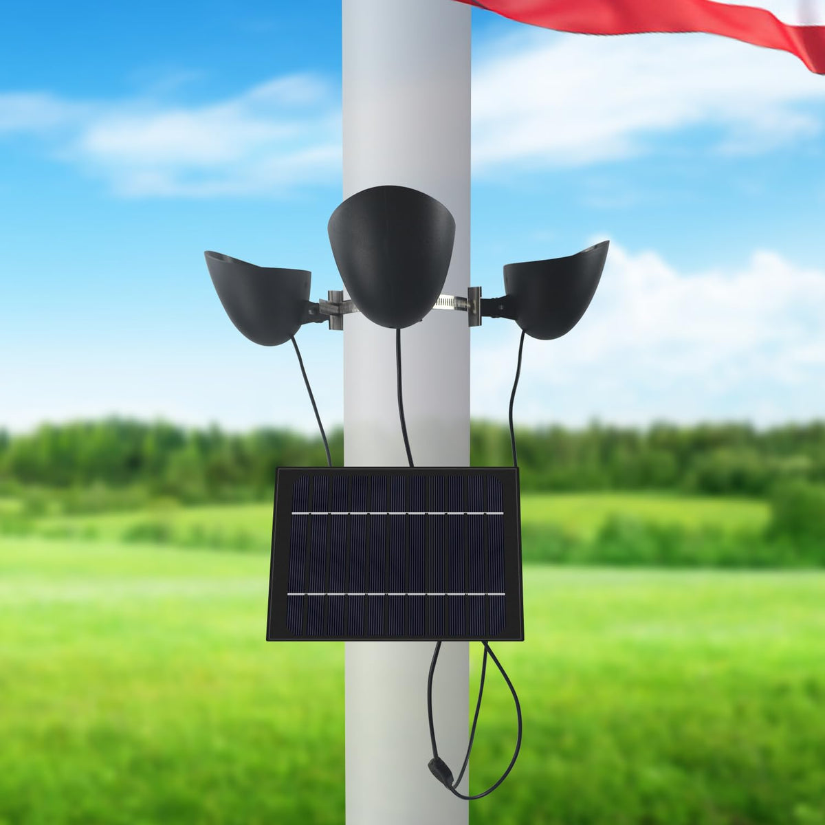 Enrybia quick-install design fits flagpoles up to 6 inches