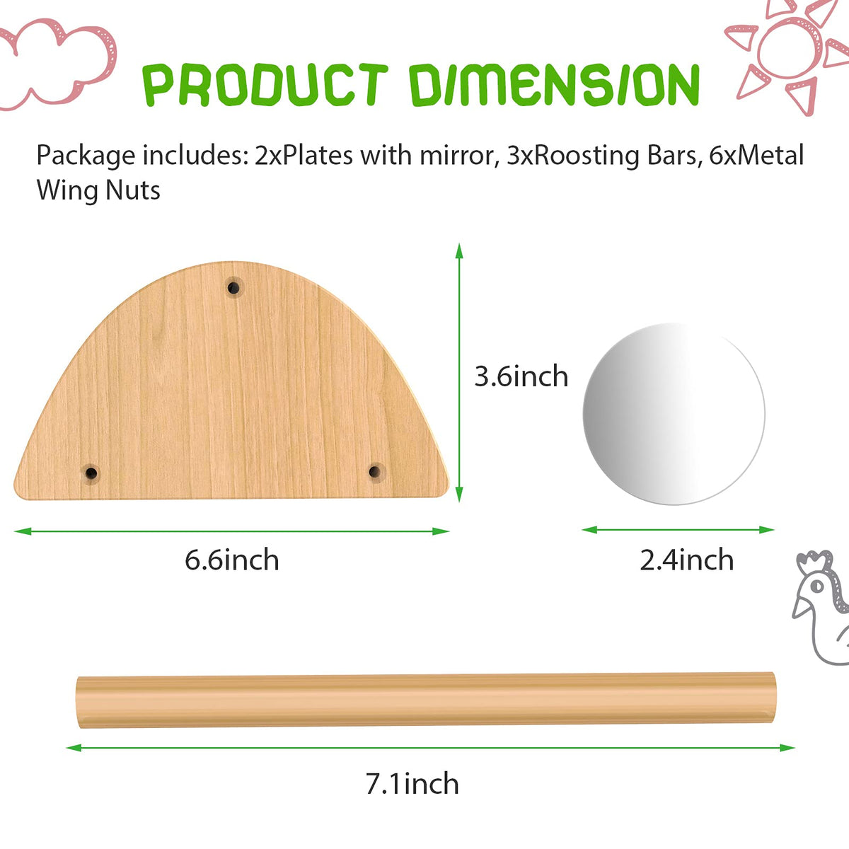 Ensayeer bamboo roosting bars offering secure perches for chicks