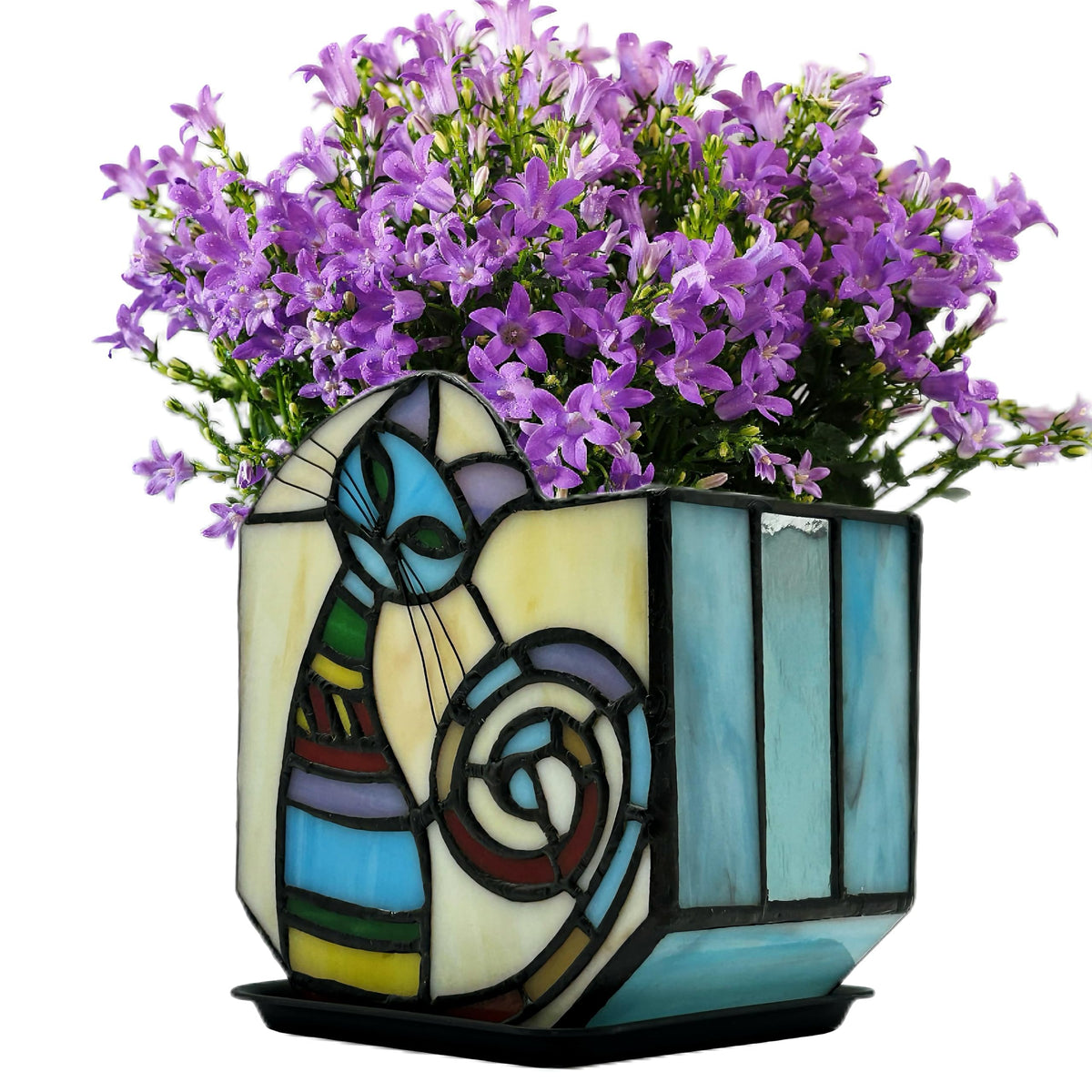 Entlityful stained glass cat pot gift-ready packaging for cat lovers