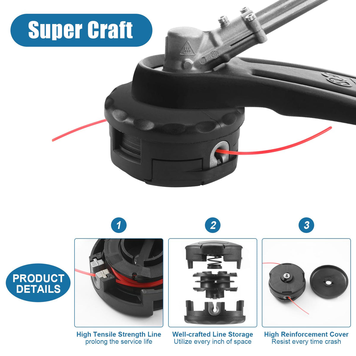 EnvANPTAZ SRM210/SRM225 compatibility head fits multiple Echo trimmers.