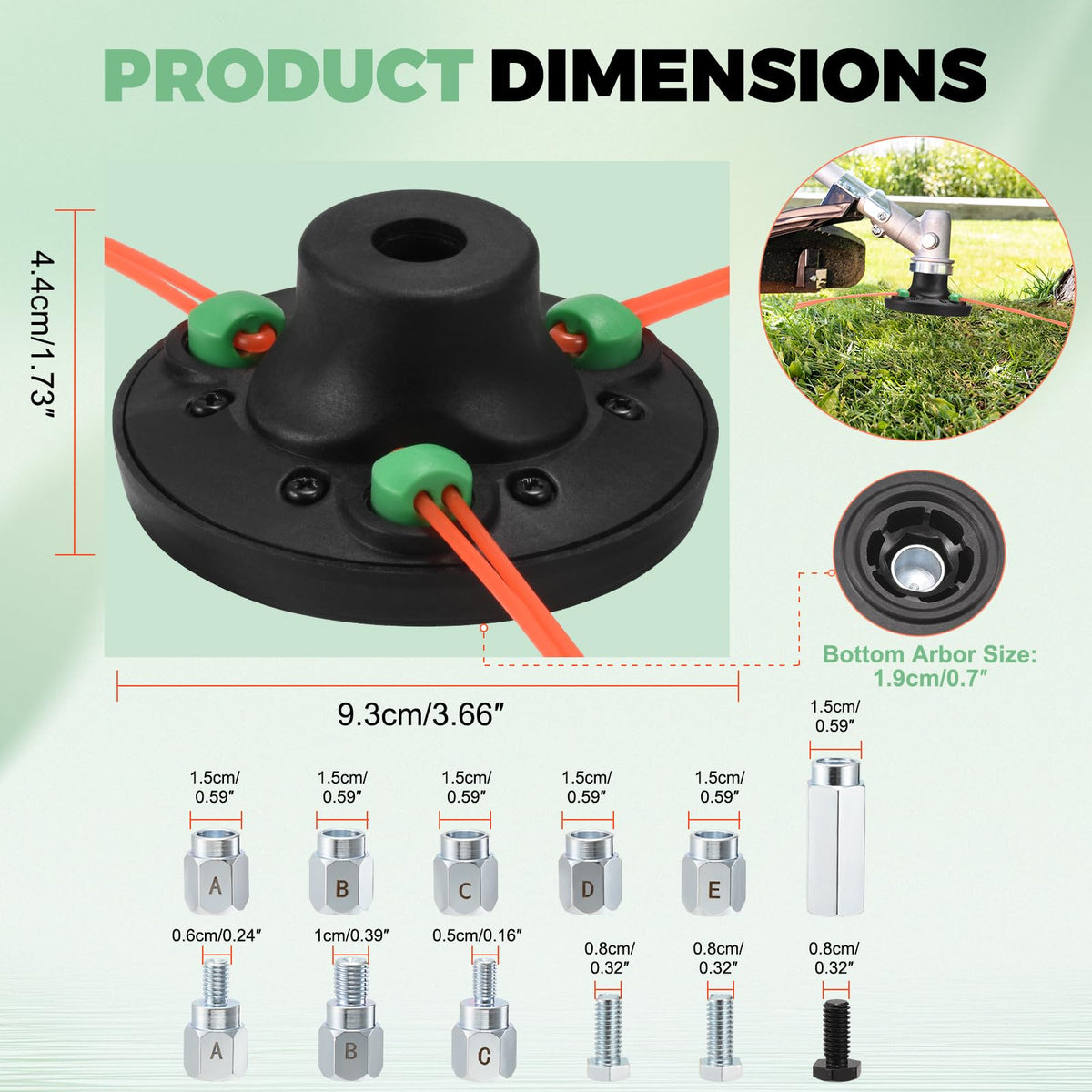 Env anptaz weed eater head bolts and nuts included for multi-brand fit