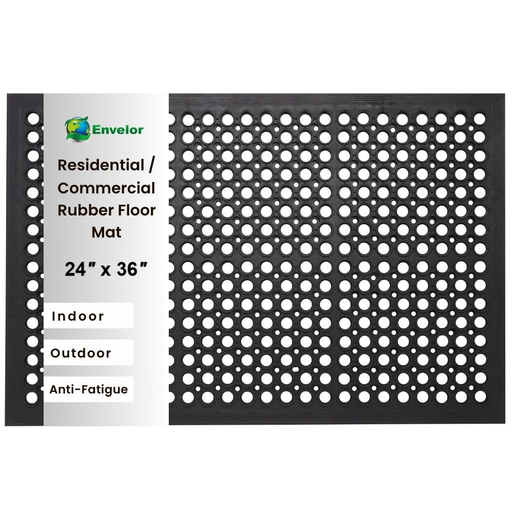 Envelor anti-fatigue entryway mat reduces standing fatigue during long tasks.