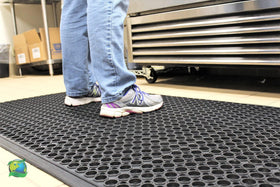 Envelor indoor-outdoor entry mat offers versatile use around doors.
