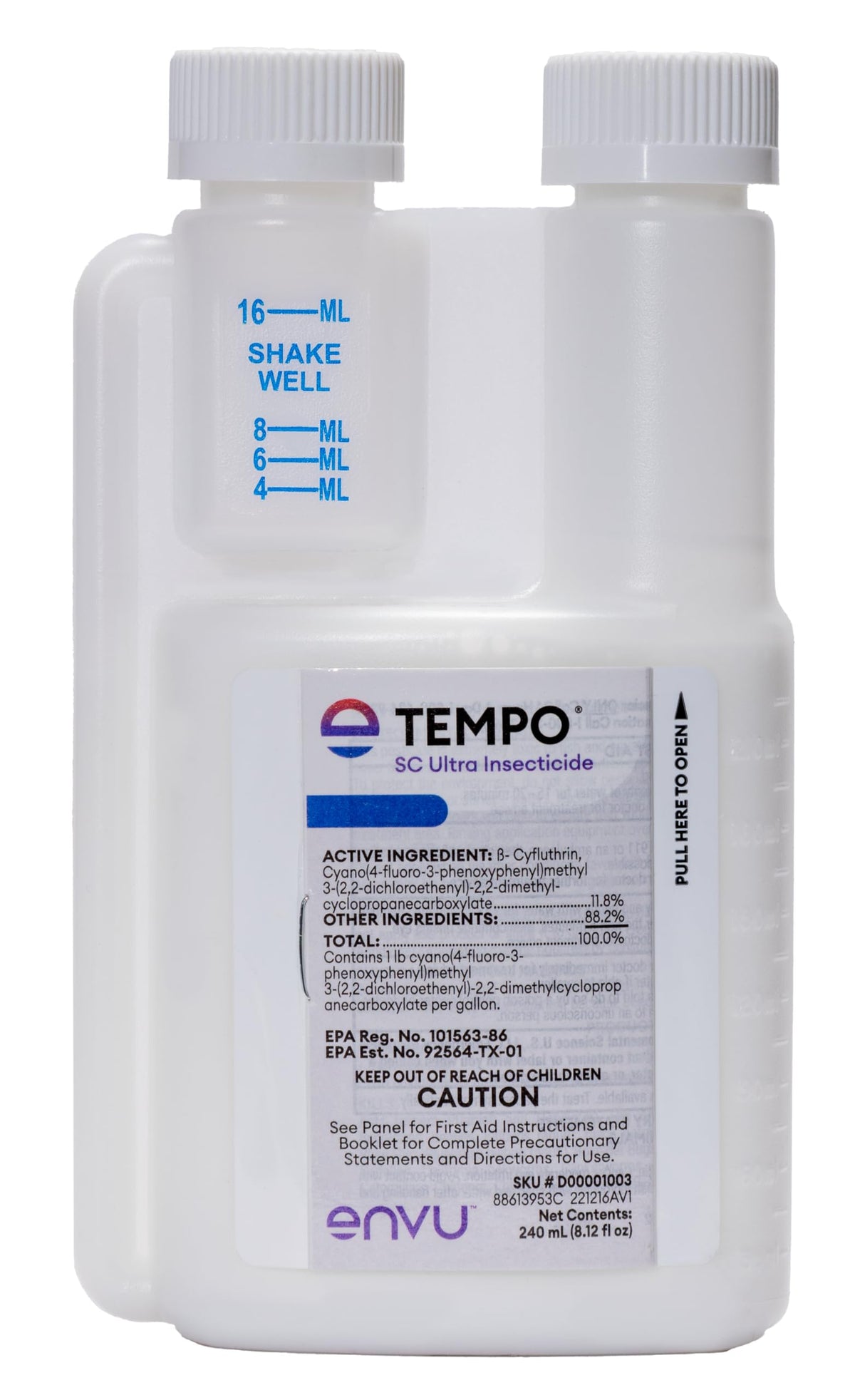 Envu Tempo SC Ultra 240ml bottle for fast knockdown and long-lasting residual control