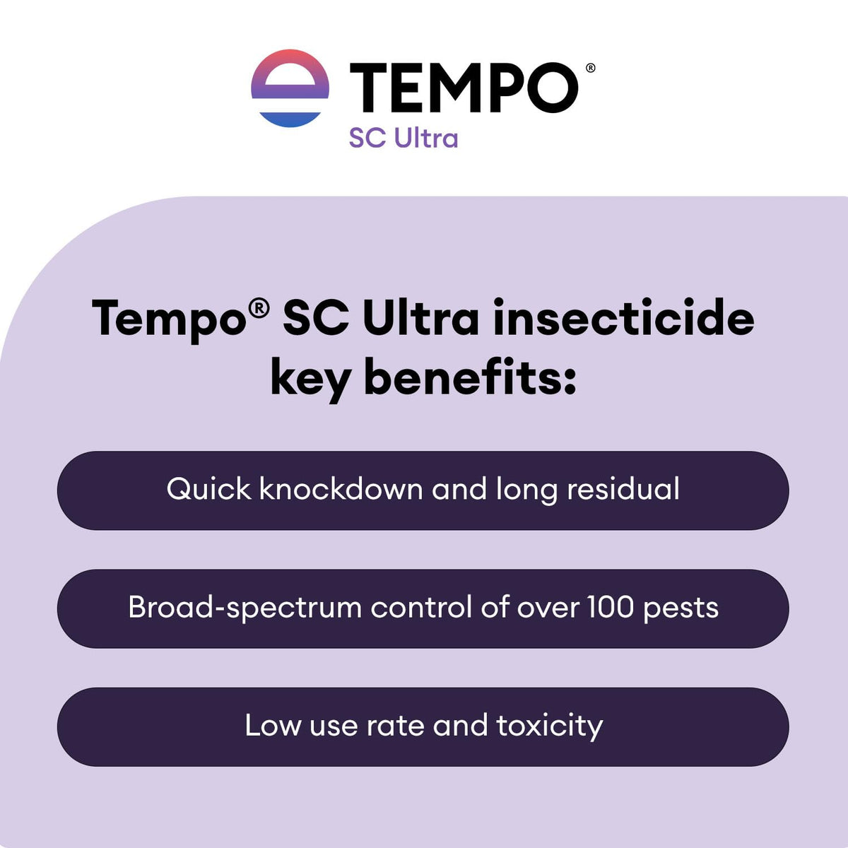 Envu Tempo SC Ultra spray action demonstrating rapid knockdown and residual control
