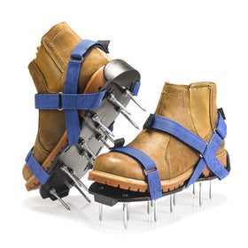 Envy Green lawn aerator shoes ready-to-use for immediate outdoor aeration.