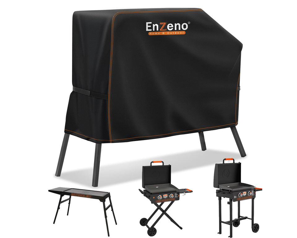 Enzeno grill cover for Blackstone 22-inch with hood protects your griddle from rain.