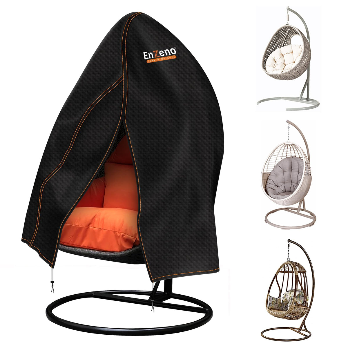 Enzeno patio egg chair cover folded for storage and protection.