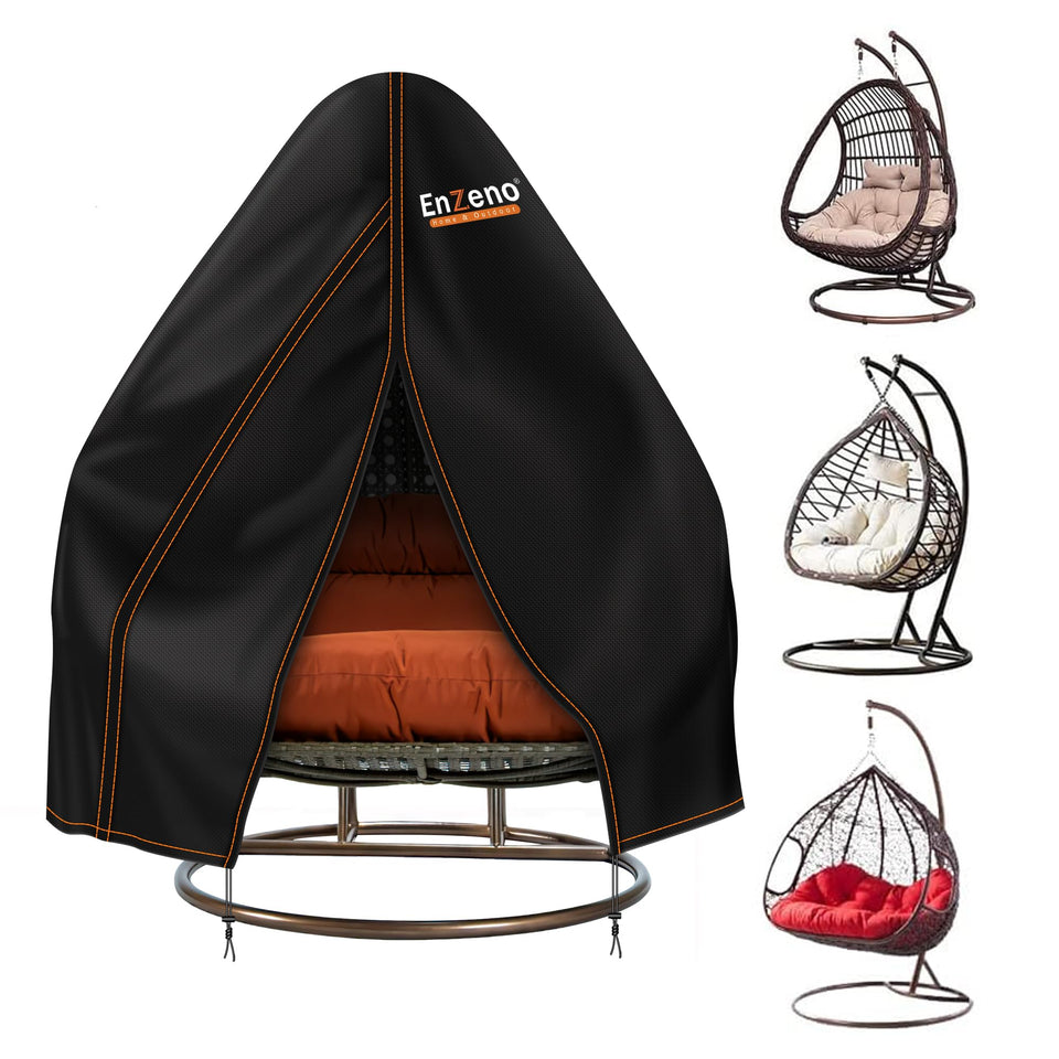Enzeno patio egg chair cover waterproof protects your chair from rain and splashes.
