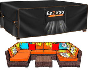 Enzeno patio cover waterproof protection for 110in long outdoor furniture