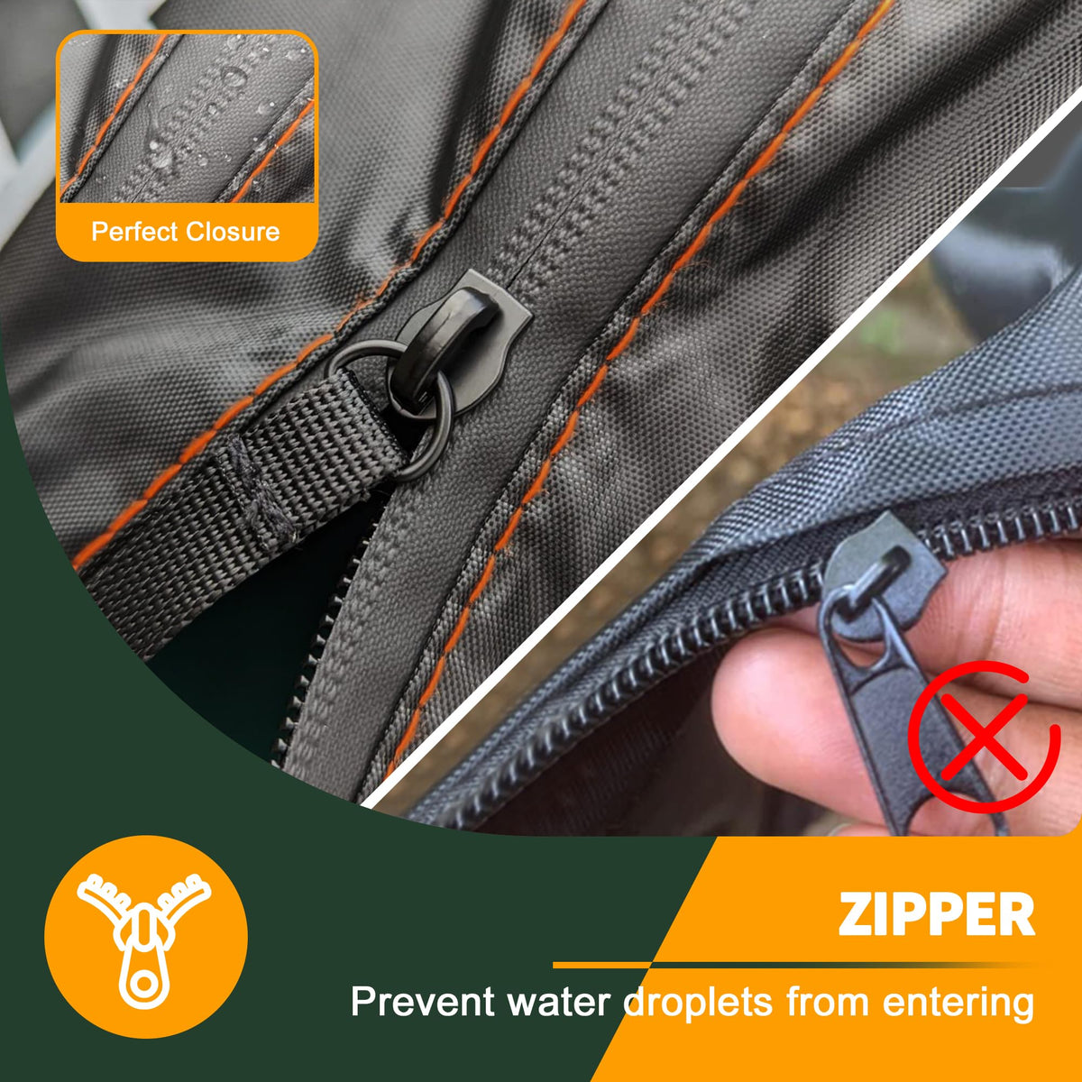 Enzeno umbrella cover proves extra-long warranty support for size or issues.