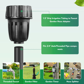 EoaMen barbed locking nut design prevents hose slippage