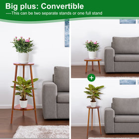 Eocogup 2-tier indoor plant shelf suitable for balconies and living rooms.