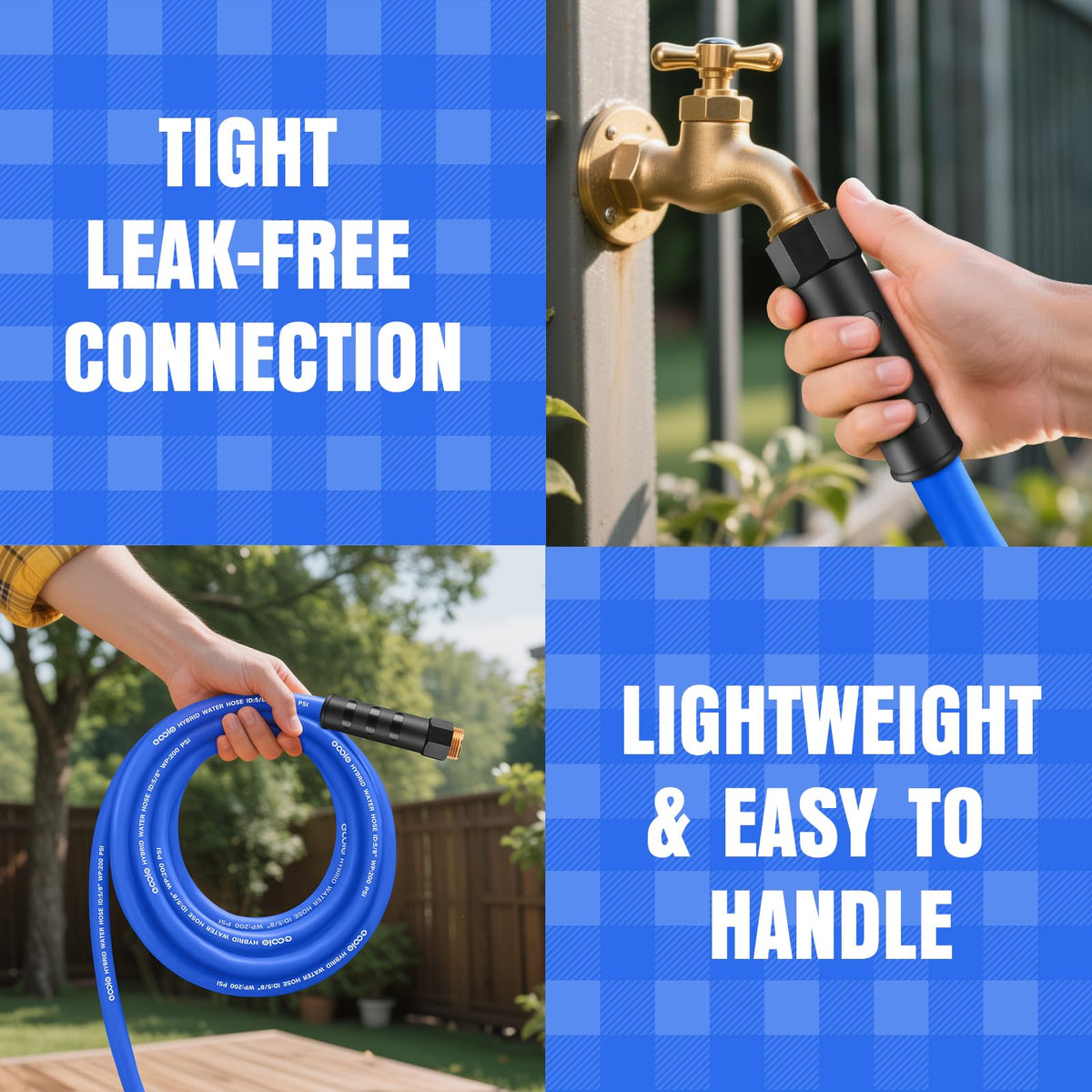 EOOIO 200 psi working pressure supports residential watering needs.