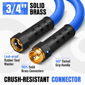 EOOIO all-weather flexible hose adapts to heat and cold for longer life.