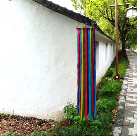 EONBES ribbons display yellow green purple navy red colors in motion