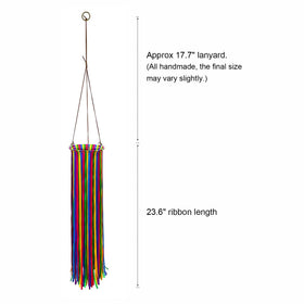 EONBES Satin Ribbon Windsock side view highlights double-sided color visibility.