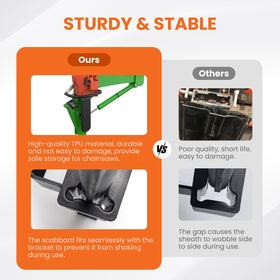 EONECROSS 20-inch chainsaw scabbard protects the blade during transport.