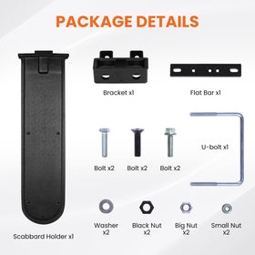 EONECROSS all-in-one kit includes screws and manual for DIY mounting.