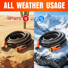 EOOIO compact storage 75 ft hose for tidy storage.