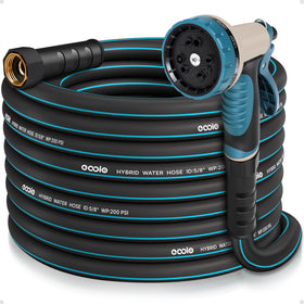 EOOIO garden hose 50ft with nozzle for versatile watering tasks