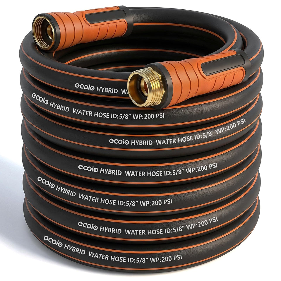 EOOIO garden hose 50ft coil ideal for extended yard watering