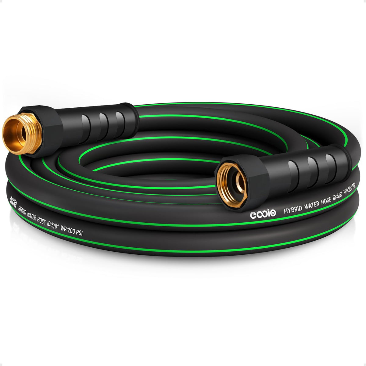 EOOIO heavy-duty garden hose 10ft for reliable outdoor watering.